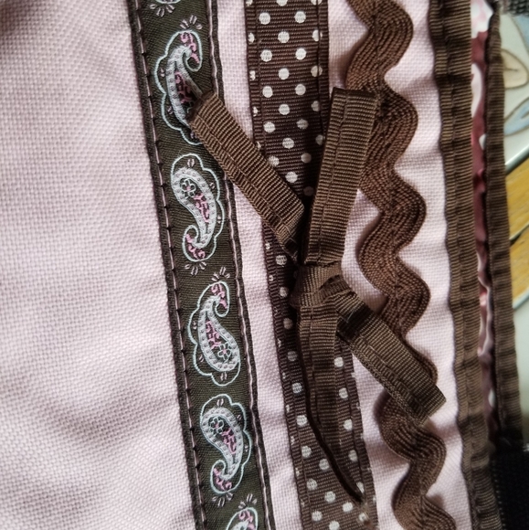 Pink & Brown Diaper Bag with Changing Pad - Picture 3 of 12